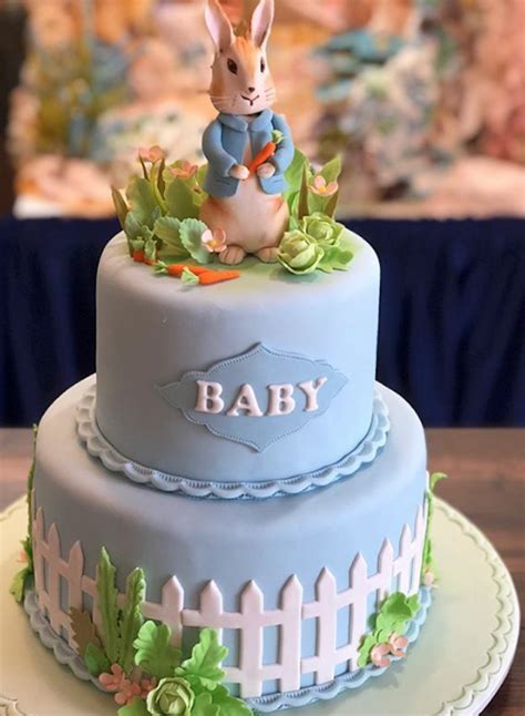 Peter Rabbit Baby Cake Made With Satin Ice Fondant Bake Me A Cake