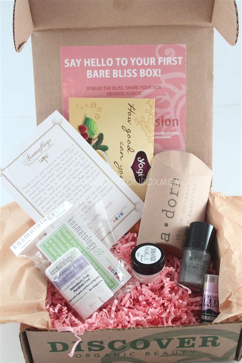 Bare Bliss Box September 2014 Review Organic Vegan Subscription Box