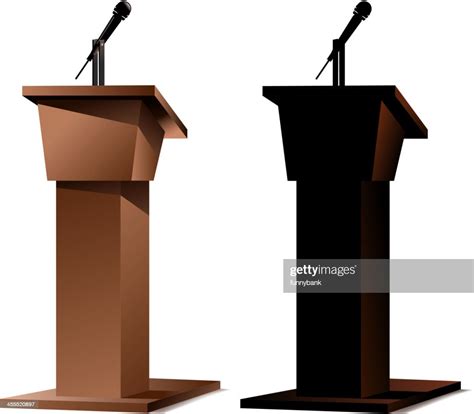 A 3d Image Of Two Podiums On White High Res Vector Graphic Getty Images