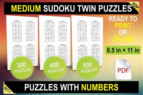 Sudoku Twins 3 Medium Interiors Set 7 Graphic By Webmark · Creative Fabrica