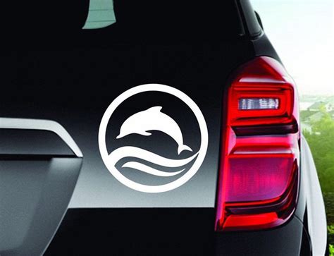 Dolphin Vinyl Decal Dolphin Sticker Dolphin Bumper Sticker Etsy