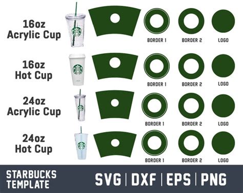 Starbucks Template Svg Starbucks Full Wrap Template Svg 16 Etsy Uk