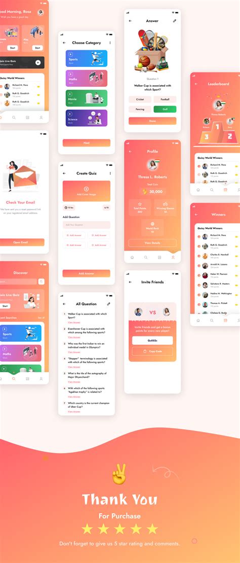 Quizy World Quiz Mobile App Figma Ui Kit Templatemonster