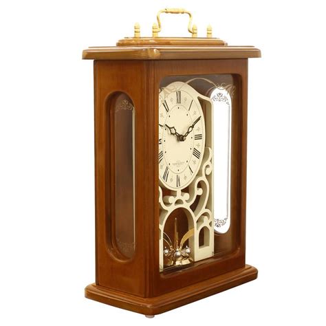 Brown Wooden Roman Numeral Premium Table Clock 1495 Inches