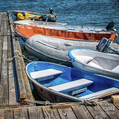 Colorful Boats Tied To The Dock Photograph By Robert Anastasi Pixels