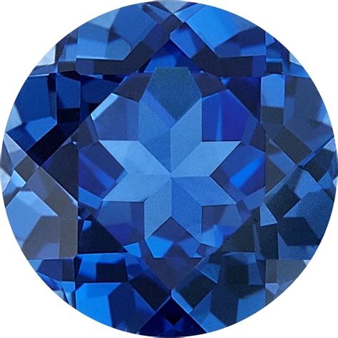 Round Lab Created Blue Sapphire Lab Blue Sapphire Do Amore
