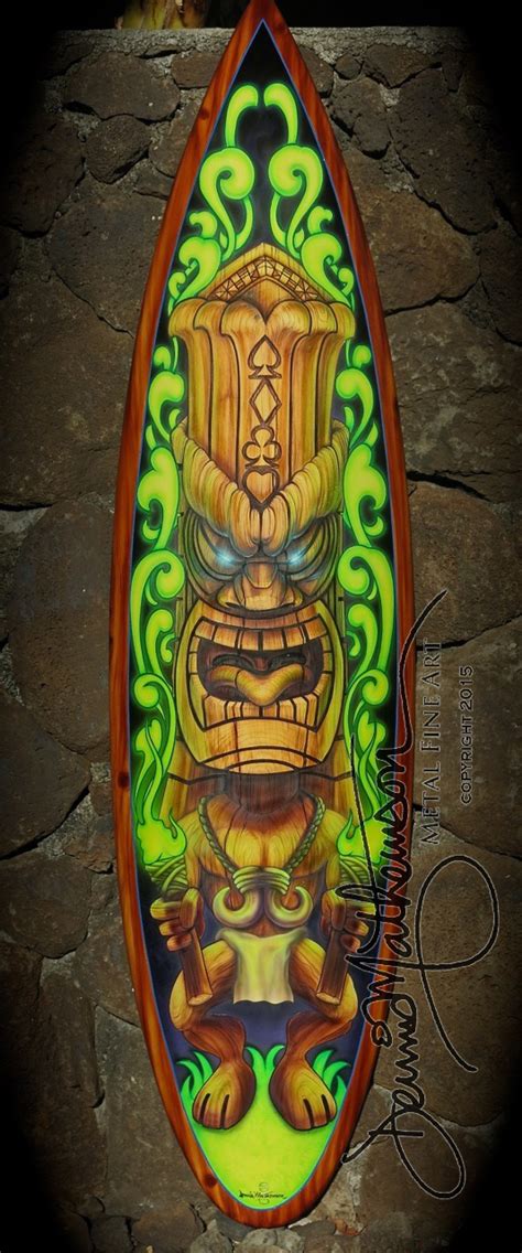 Tiki Surf Board Wall Art Dennis Mathewson Art