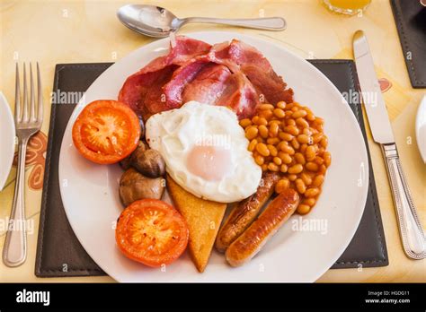 LAngleterre Londres petit déjeuner traditionnel anglais Photo Stock
