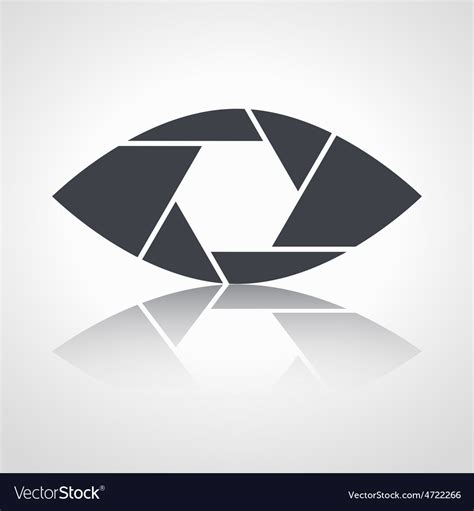 Shutter Eye Conceptual Flat Abstract Icon Vector Image