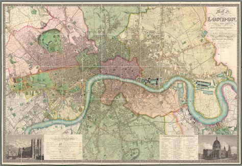 Map Of London Made From An Actual Survey In The Years 18241825 And 1826