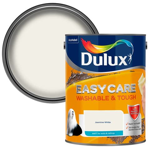 Dulux Easycare Matt Paint 5l Jasmine White Diy Bandm