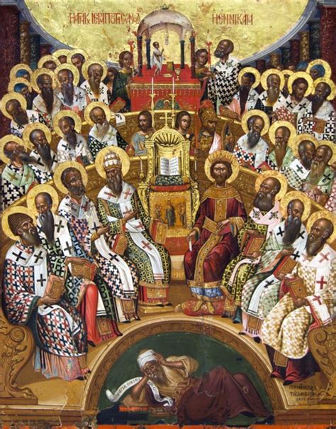 First Council Of Nicaea Damaskinos Michael Damaskinos Artwork On