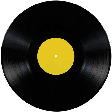 Black Vinyl Lp Album Disc Record Isolated Long Play Disk Blank Label
