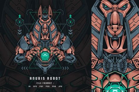 Anubis Robot Sacred Geometry By Erixultrasonic On Envato Elements