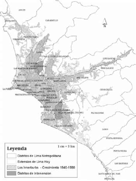Área Metropolitana De Lima Distritos De Intervención E Innerburbs