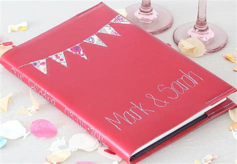 21 Of The Sweetest Personalised Wedding Guest Books Wedding Stationery Wording Personalized