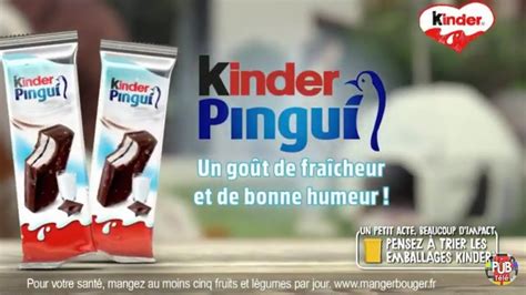 Kinder Pingui Un Go T De Fra Cheur Et De Bonne Humeur Pub S Youtube