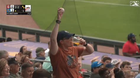 Fan Catches Foul Ball Chugs Beer 05042022 Wind Surge