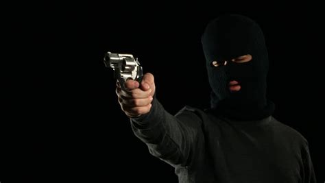 Man In Ski Mask Shoots Stock Footage Video 100 Royalty