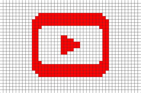 Pixel Art Youtube Logo 2021