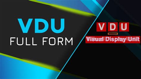 Full Form Of Vdu Vdu Full Form In Computer Vdu Full Form English