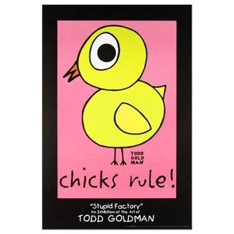 todd goldman chicks rule fine art 24x36 lithograph poster pa loa barnebys