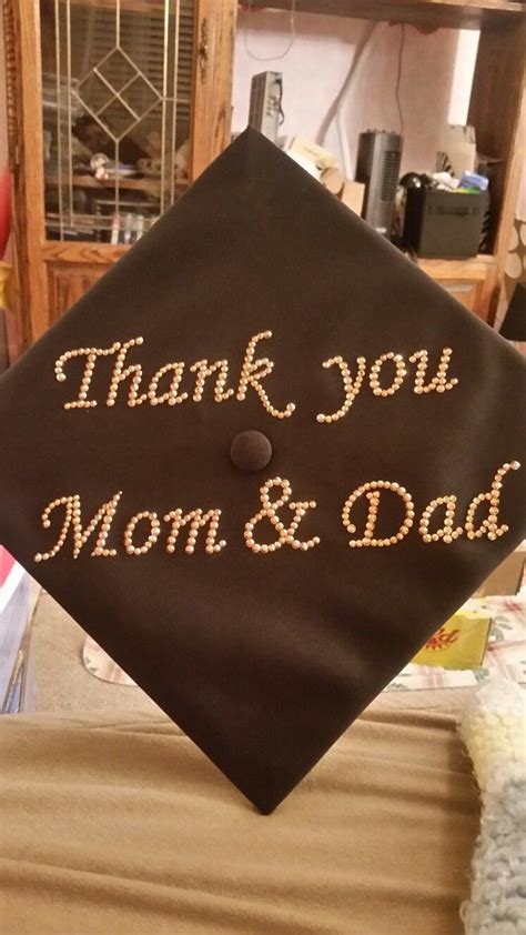 Thank You Mom And Dad Grad Cap Graduation Cap Decoration Dads