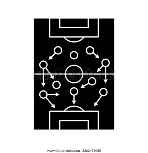 Soccer Tactics Icon Game Success Strategy Stock Vector Royalty Free