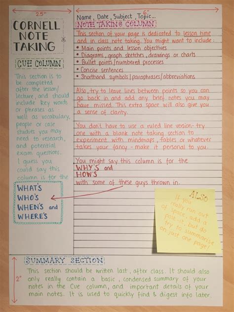 Reviseordie A Little Guide To The ‘cornell Note A Day To Study