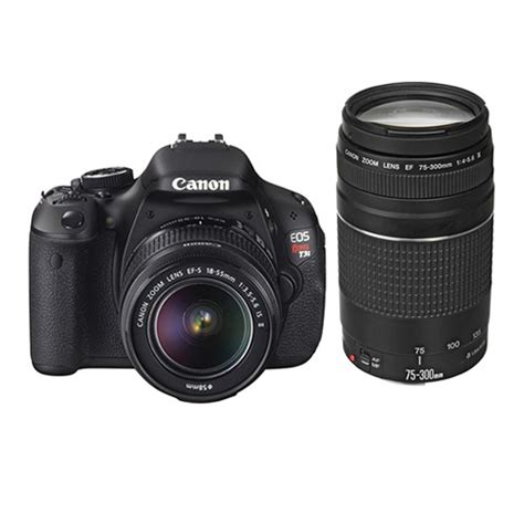 Canon Eos Rebel T3i Dslr Camera With 18 55mm And 75 300mm Lens