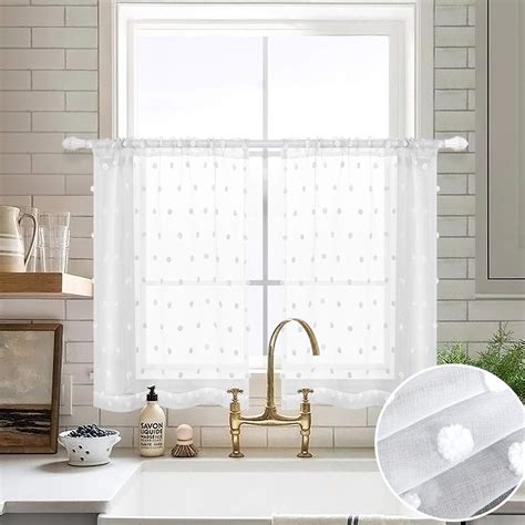 Buy Country Kitchen Curtains 24 Inch Length For Small Windows Set 2