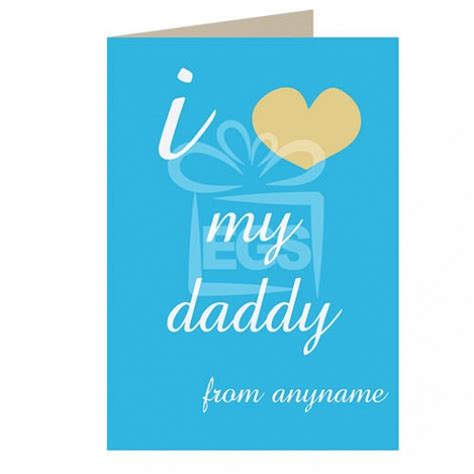 I Love My Daddy Personalised Cards