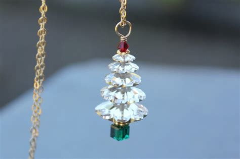 Sparkly Swarovski Crystal Christmas Tree 14k Gold Fill Etsy
