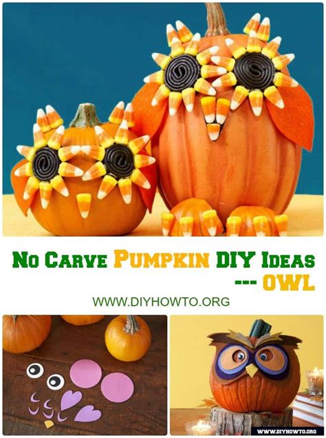 No Carve Halloween Pumpkin Decoration Diy Craft Ideas