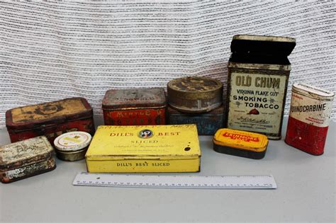 10 Vintage Tobacco Tins