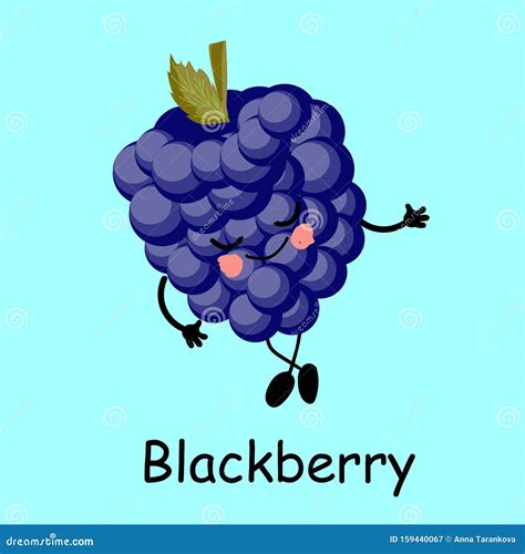 Cute And Funny Character In A Comic Book Style Blackberry Wildly