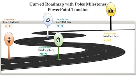 Curved Roadmap Powerpoint Template Download Template Power Point 2020