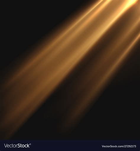 Sun Rays Light On Black Background Royalty Free Vector Image