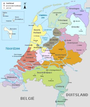 Kaart nederland provincies nederland kaart nl. Provincies van Nederland - Wikipedia