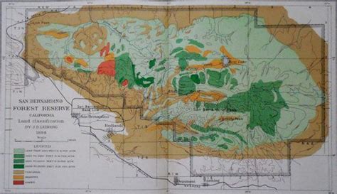 1898 Antique Map San Bernardino County California Land Etsy San