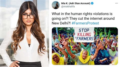 Mia khalifa also tweeted about farmers protest. Former adult star Mia Khalifa's tweet supporting farmers' protest in India goes viral | Hindi ...