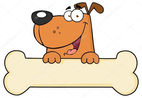 Cartoon Dog Over Bone Stock Vector Image By ©hittoon 61086237