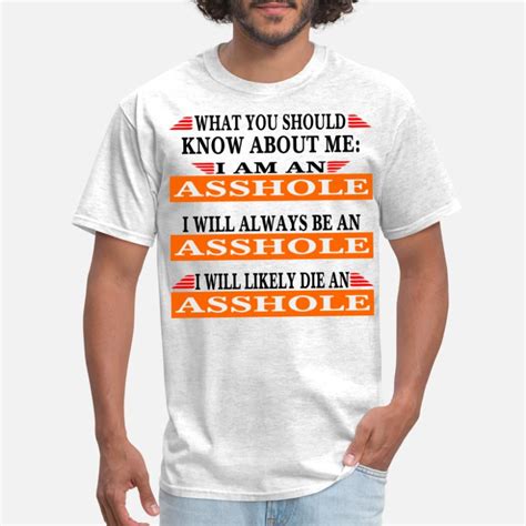 asshole t shirts unique designs spreadshirt