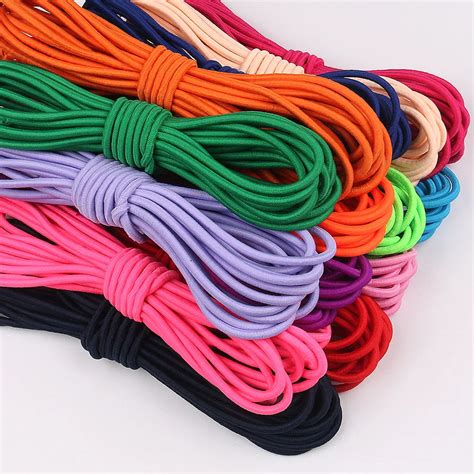 buy 5 yards 4 mm width colorful high elastic rubber band diy head rope clothing