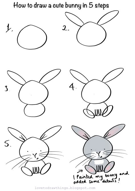 How To Draw A Cute Bunny In 5 Steps