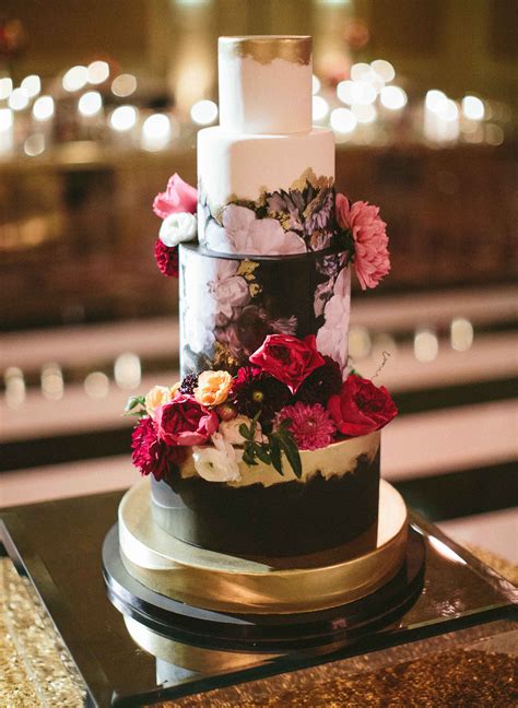 21 examples of a dark and moody wedding color palette floral wedding cakes wedding cake dark