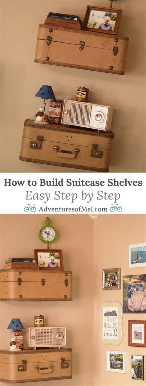 How To Build Suitcase Shelves Easy Step By Step Suitcase Shelves