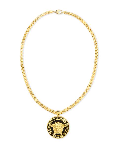 Browse our selection of designer necklaces and find some new pieces to add to your jewelry collection. Versace Men's Medallion Chain Necklace