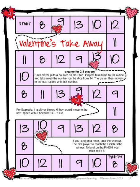 Valentines Day Math Games Puzzles And Brain Teasers From Games 4