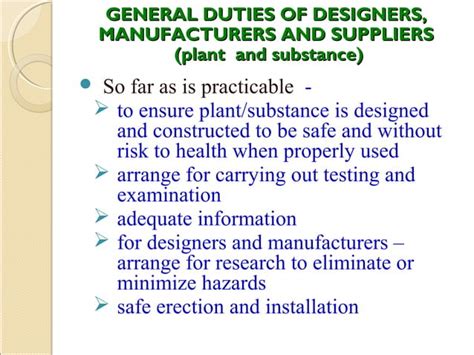 Occupational Safety And Health Act 1994 Act 514 Ppt